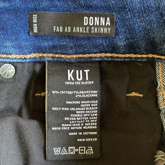 Kut From The Kloth Donna Fab Ab Ankle Skinny Size 6 - Picture 5 of 11